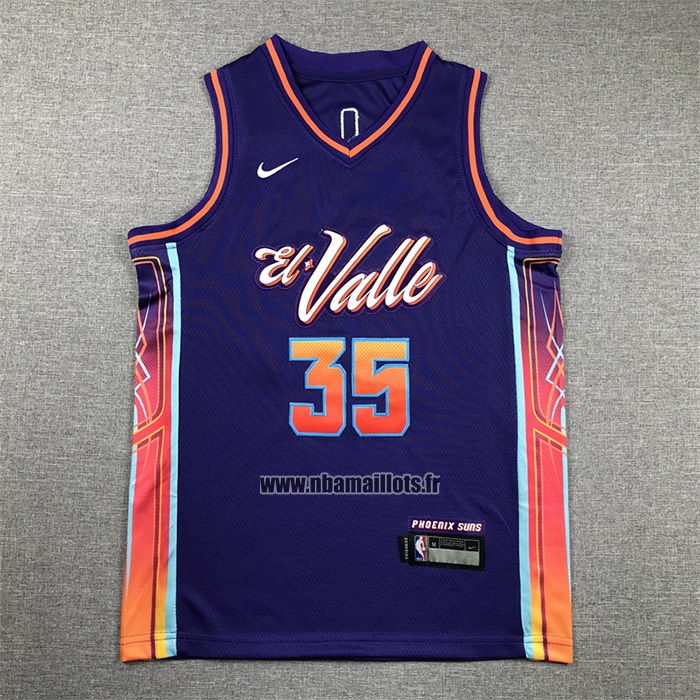 Maillot Enfant Phoenix Suns Kevin Durant NO 35 Ville 2023-24 Volet